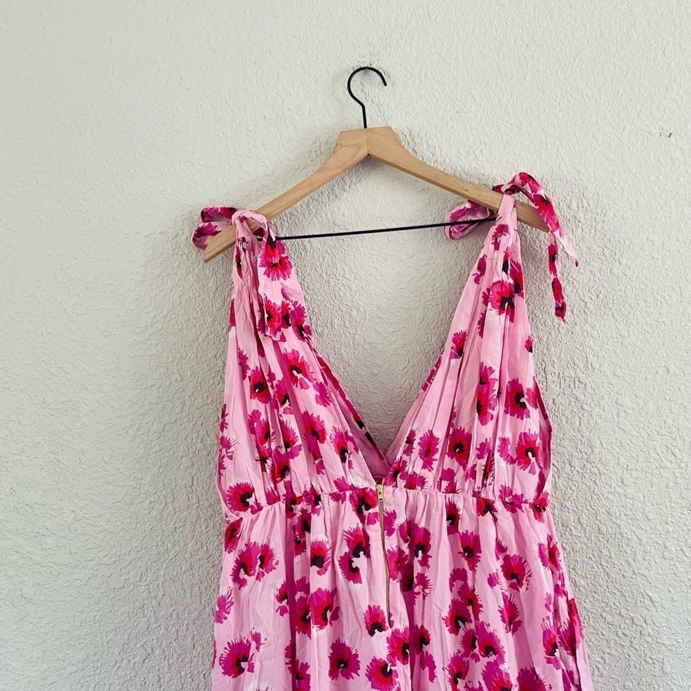 Banjanan Pink Floral Maxi Dress with Fuchsia Flowers - Picture 12 of 16